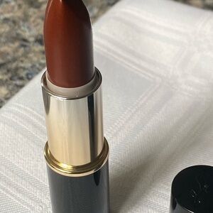 Rich burgundy lipstick